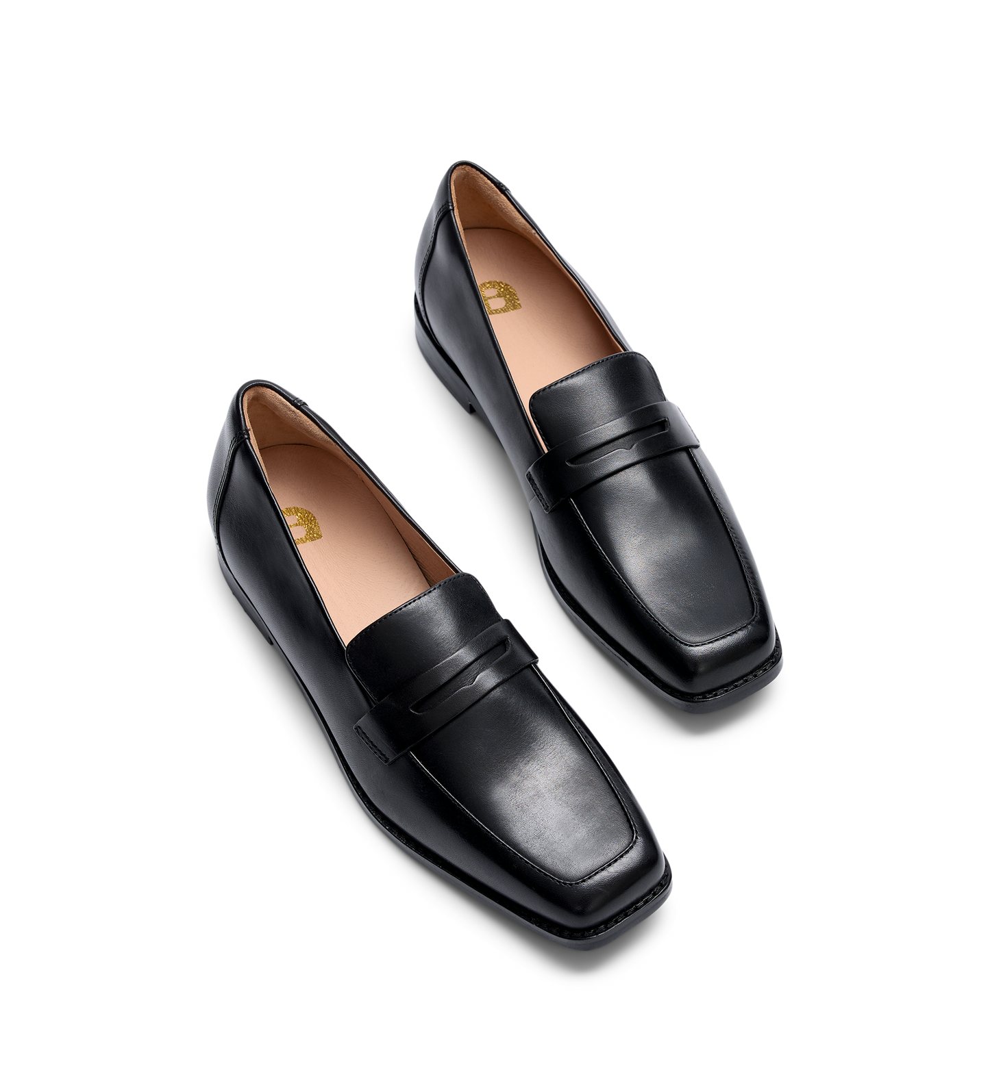Piha Black Leather Loafers