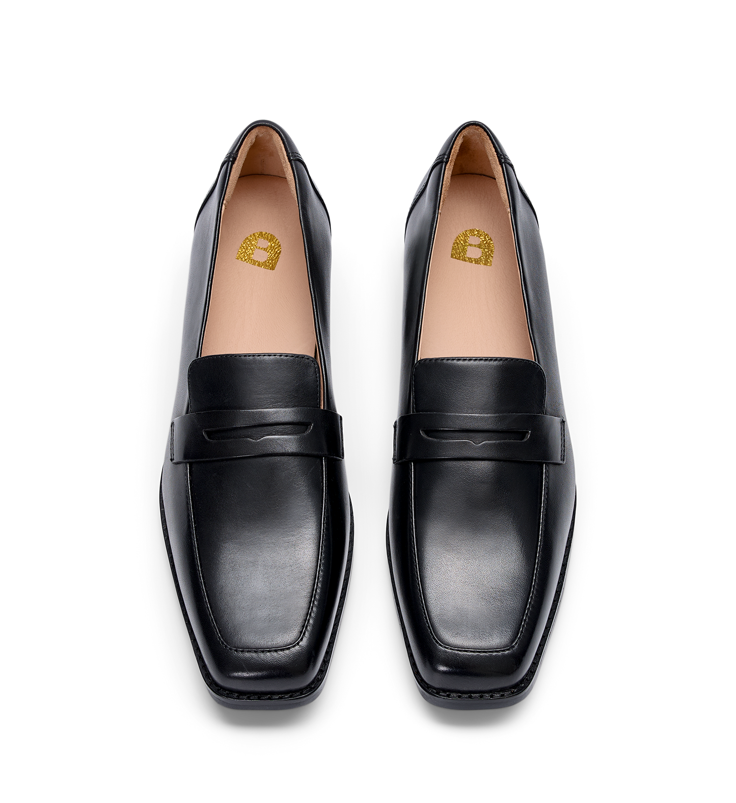 Piha Black Leather Loafers
