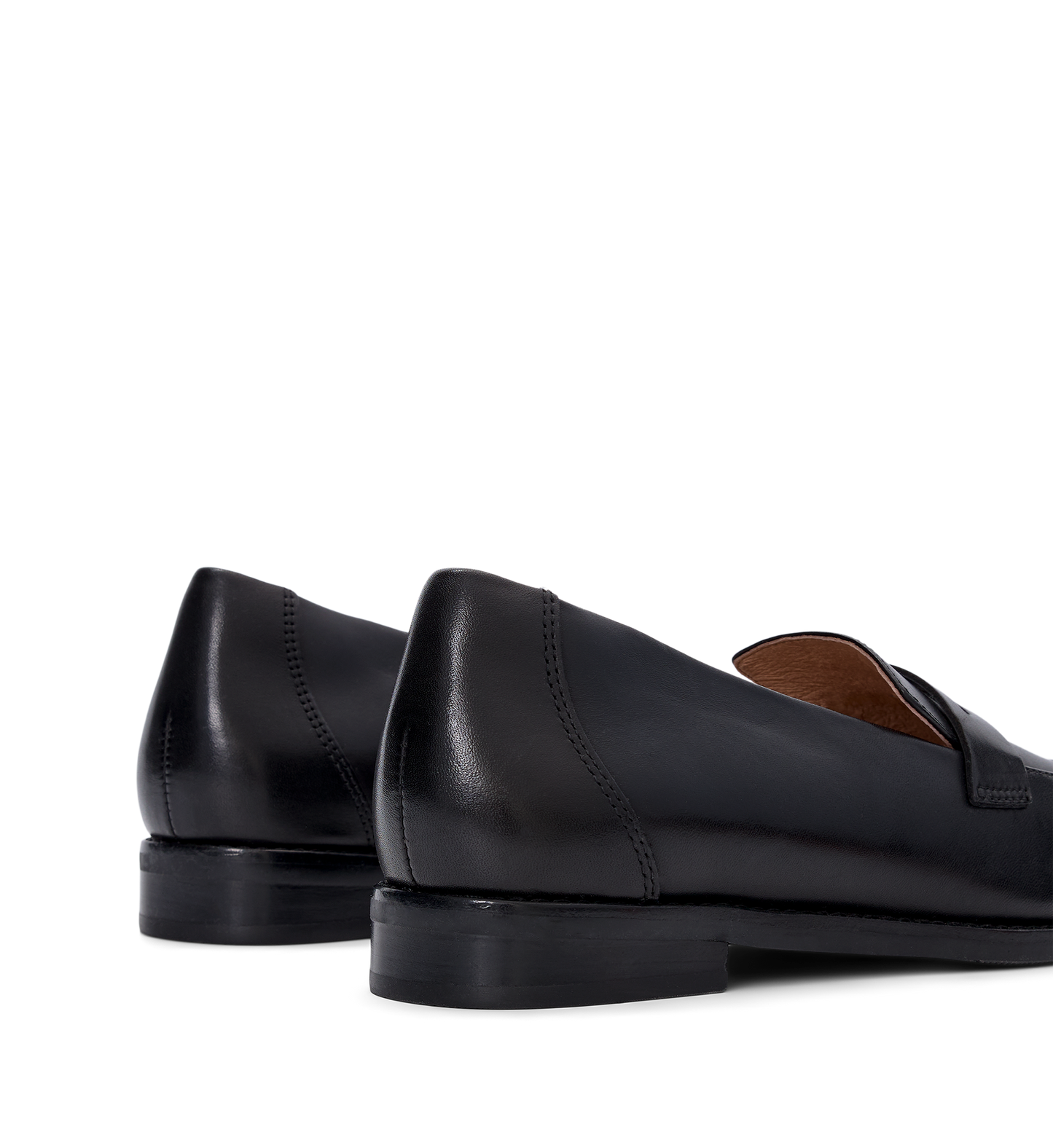 Piha Black Leather Loafers