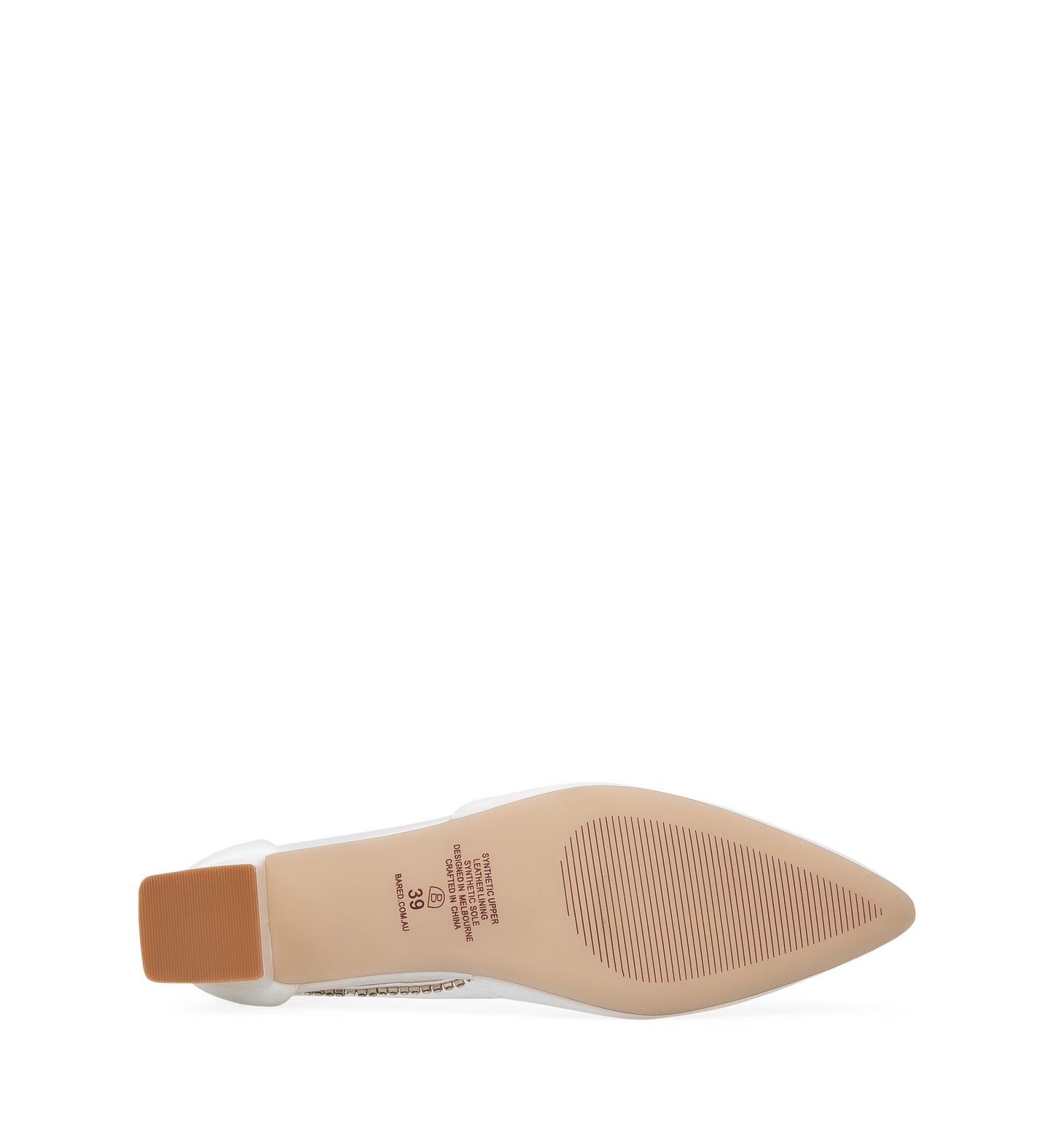 Quelea White Satin Low Heels