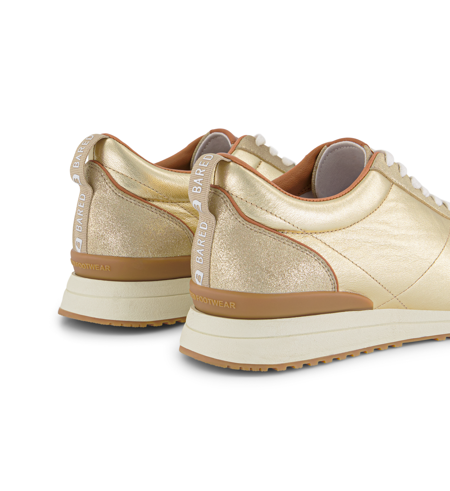 Saker 2 Gold Shimmer Leather Sneakers