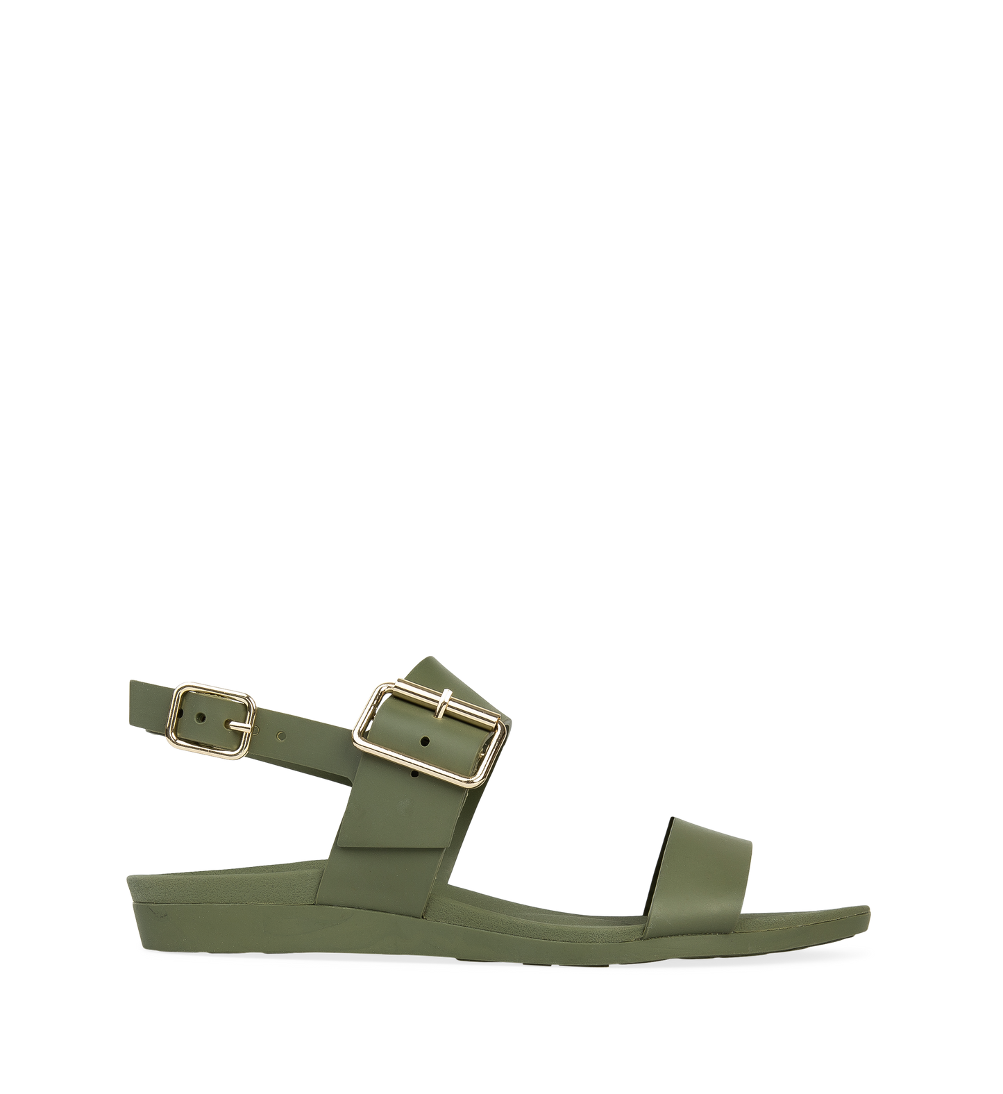 Sanderlings Olive Rubber Flat Sandals