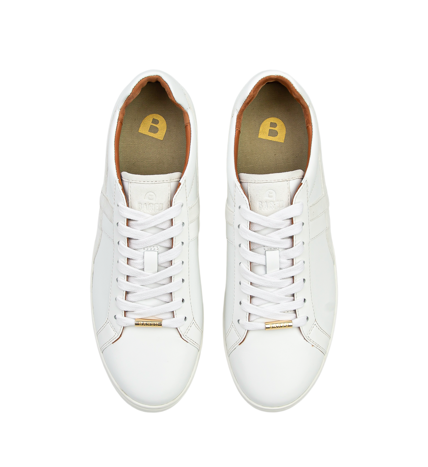 Seriema White Leather & Suede Sneakers