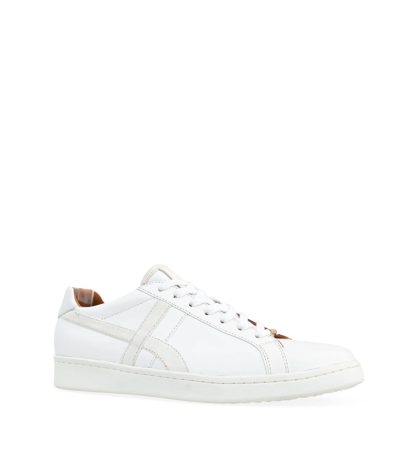 Seriema White Leather & Suede Sneakers