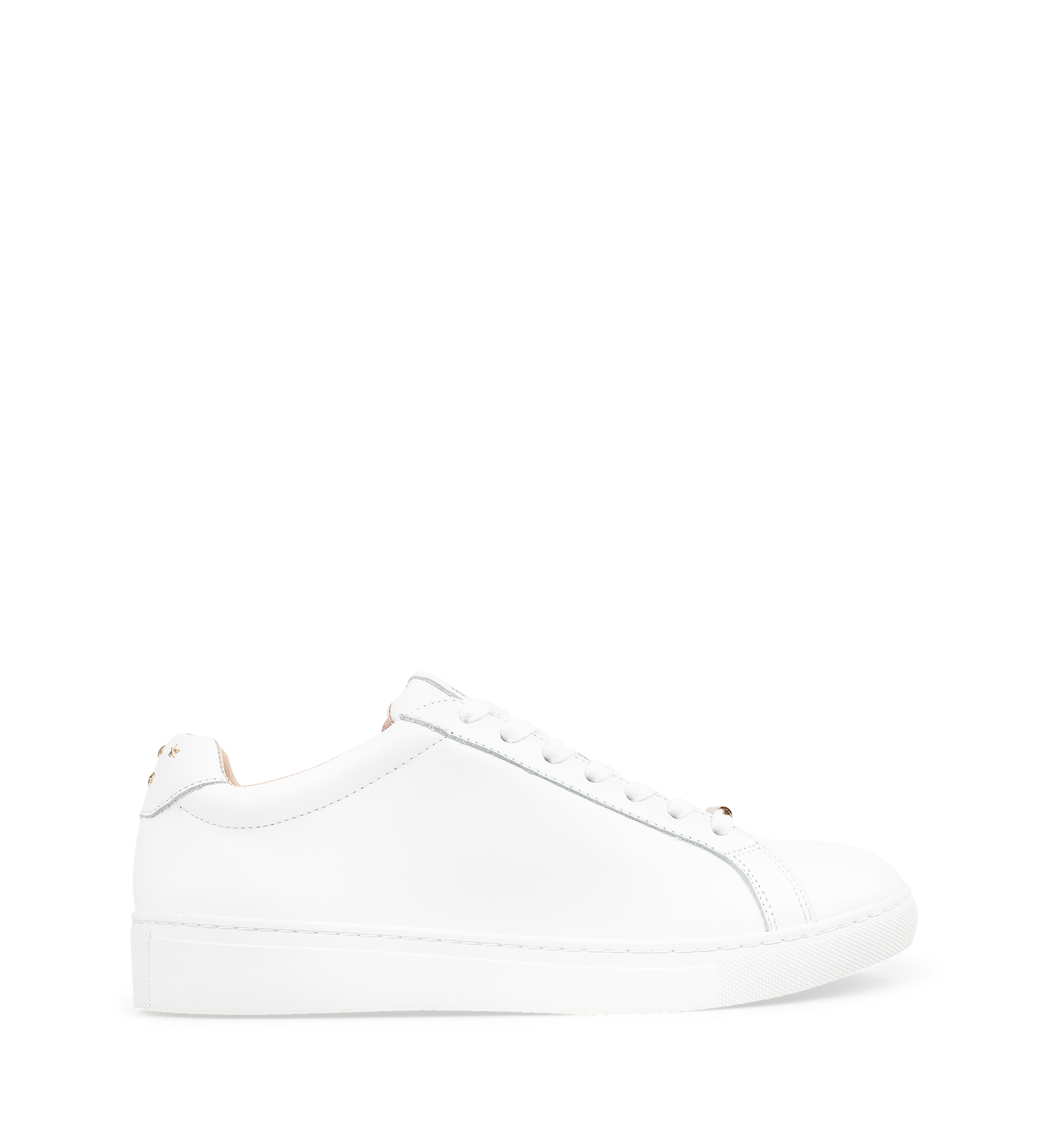 Thorntail White Leather & Gold Stars Sneakers