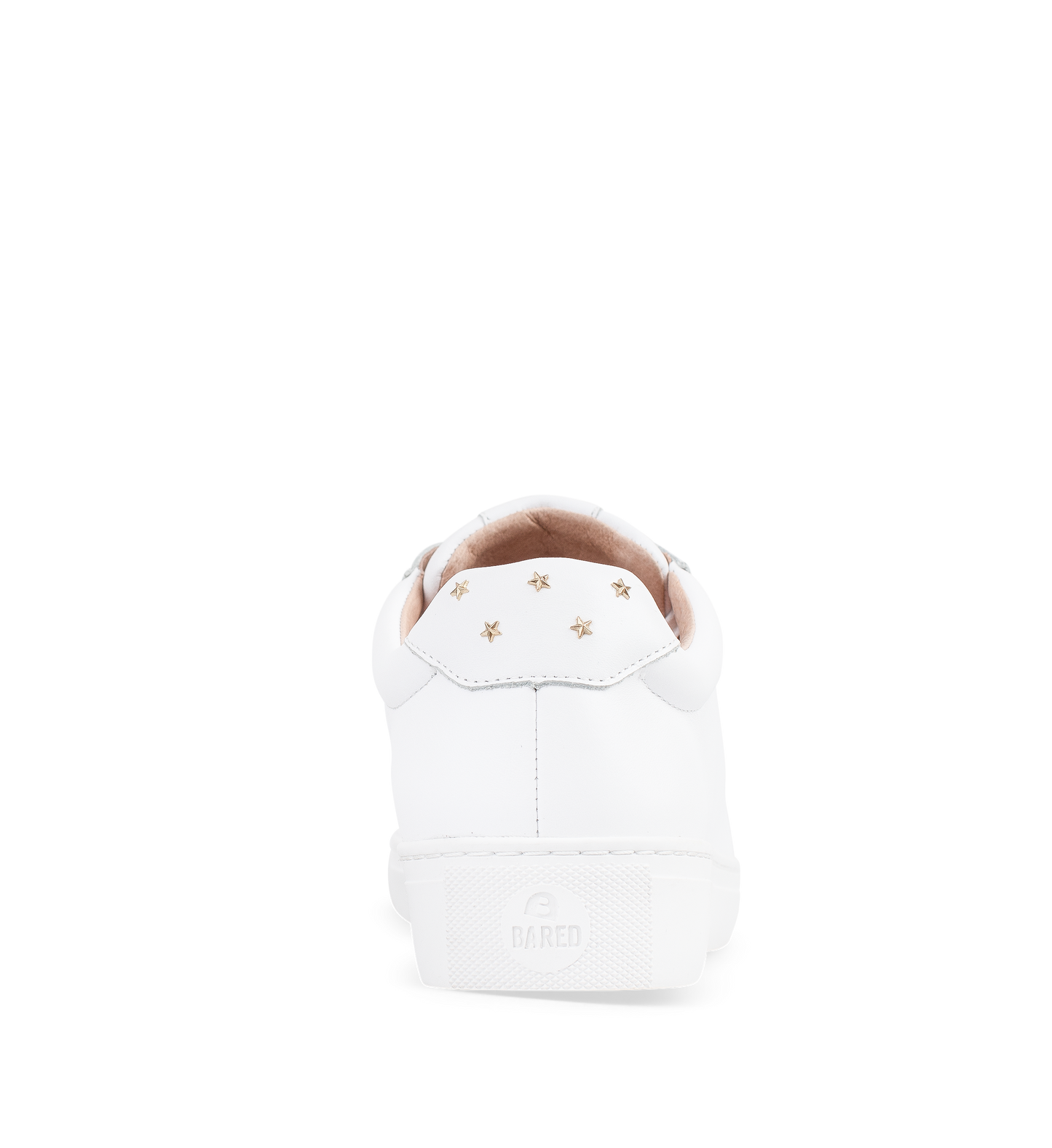 Thorntail White Leather & Gold Stars Sneakers