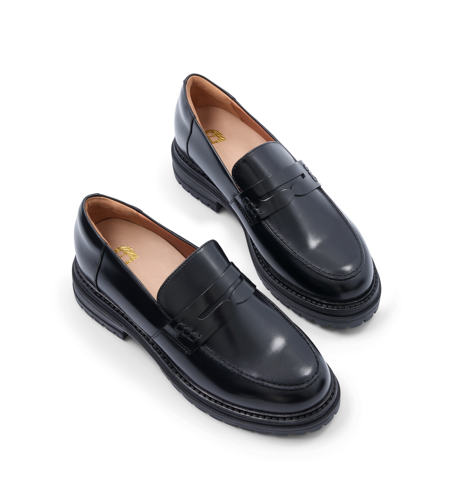 Bared Footwear Wedgebill Black Boxed Leather Loafers