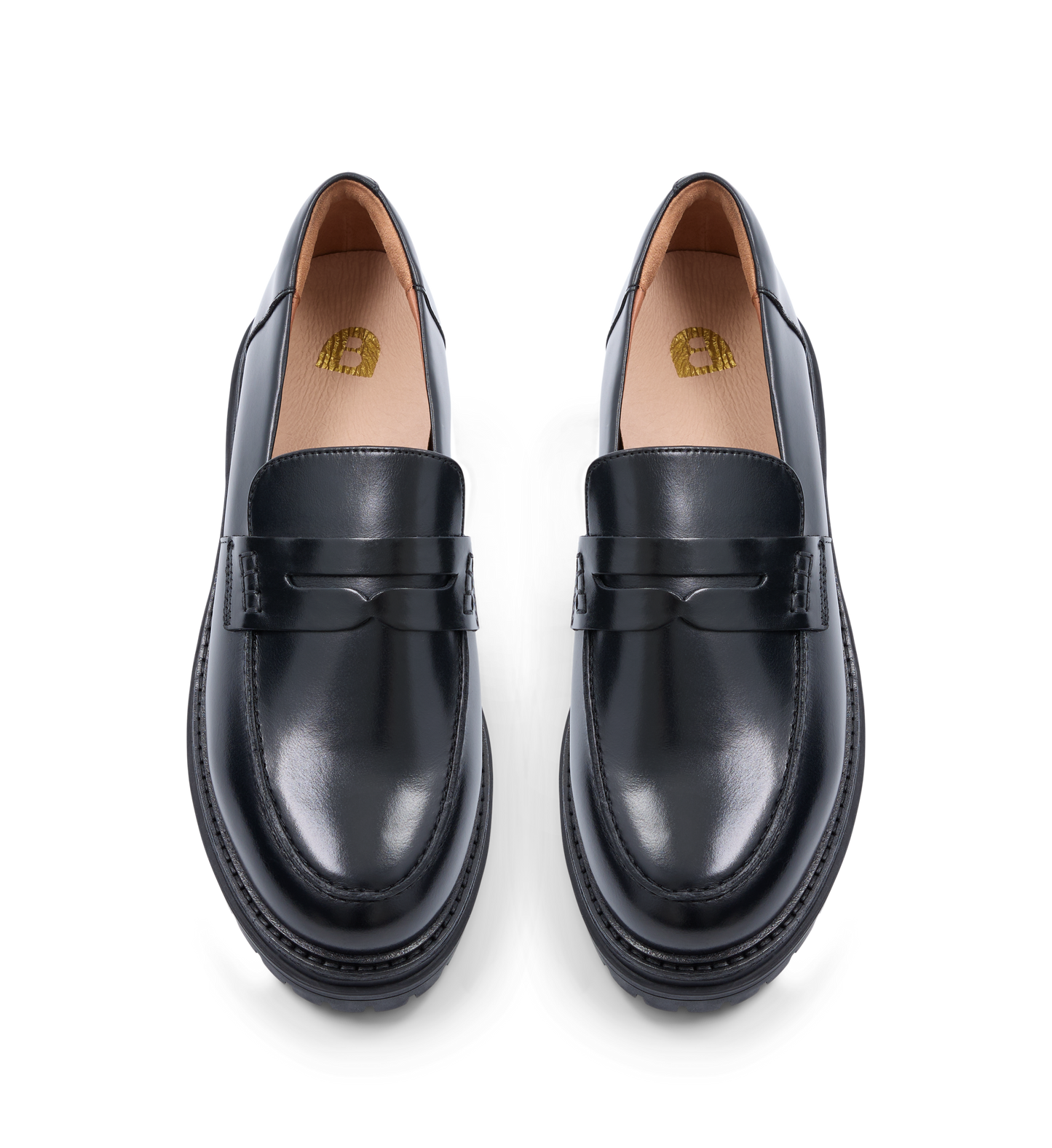 Wedgebill Black Boxed Leather Loafers front
