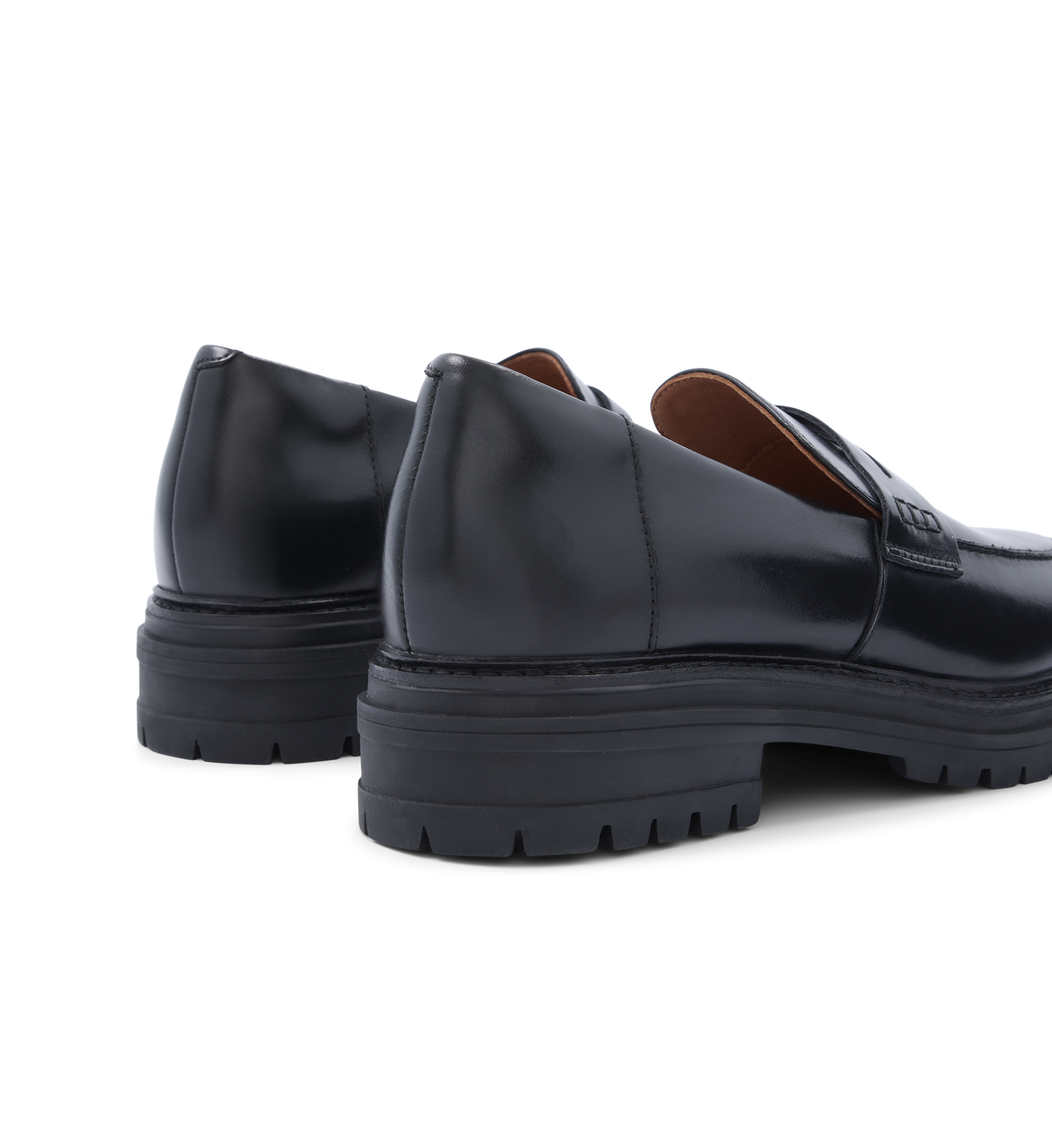Wedgebill Black Boxed Leather Loafers back