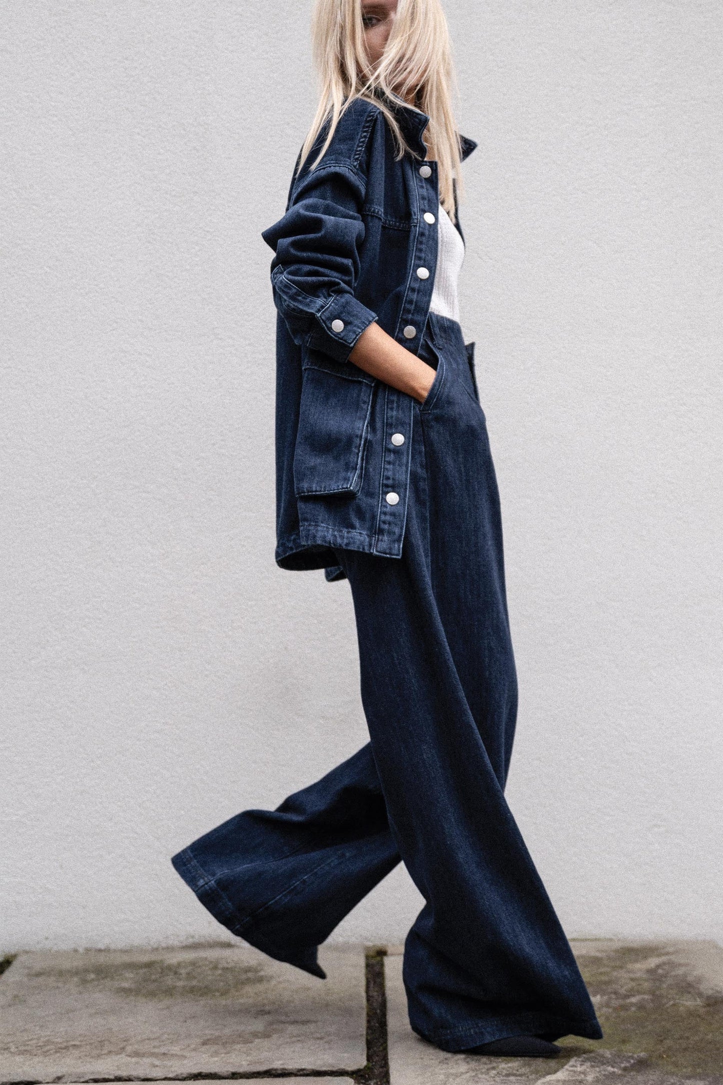 D-Luxe Denim Utility Shacket