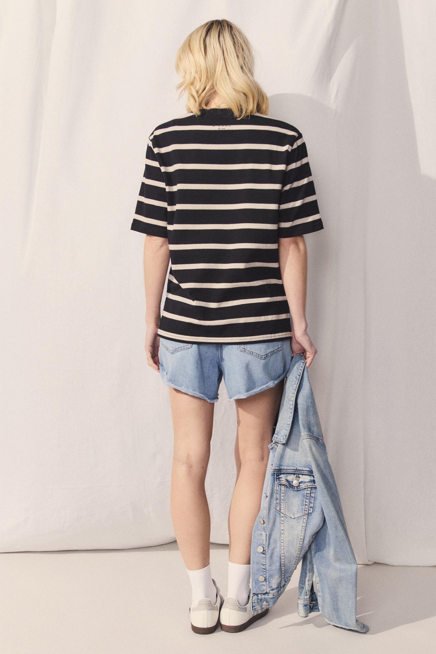 D-Luxe Stripe Boxy Tee