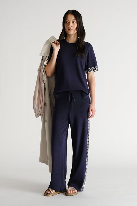 D-Luxe Contrast Knit Pant