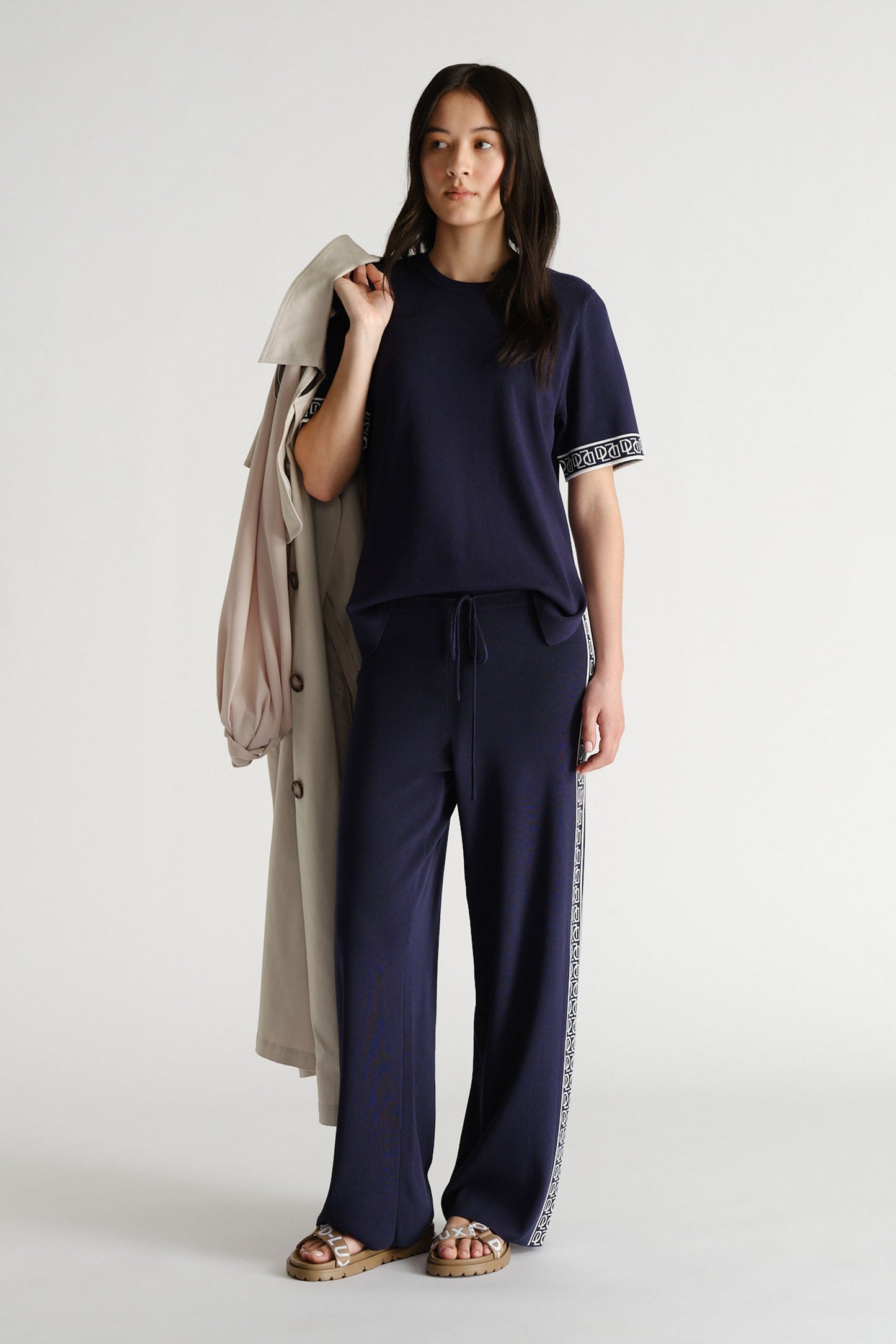 D-Luxe Contrast Knit Pant