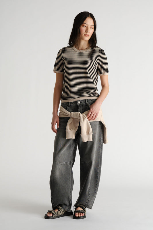 D-Luxe Stripe Knit Tee