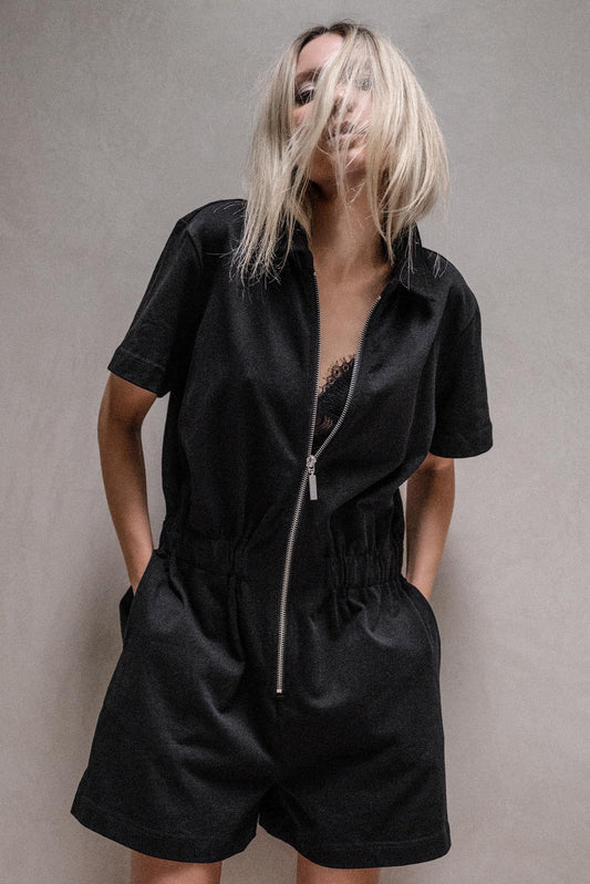 D-Luxe Zip Front Romper