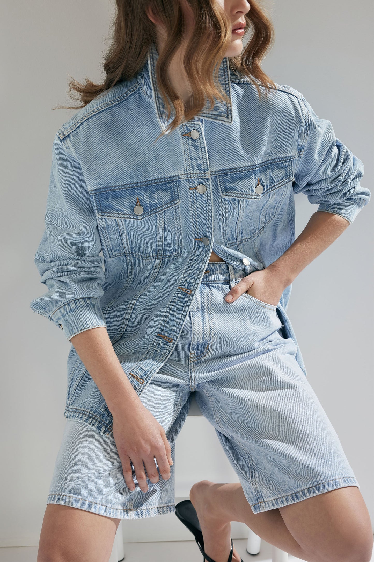 Cleo Longline Denim Short