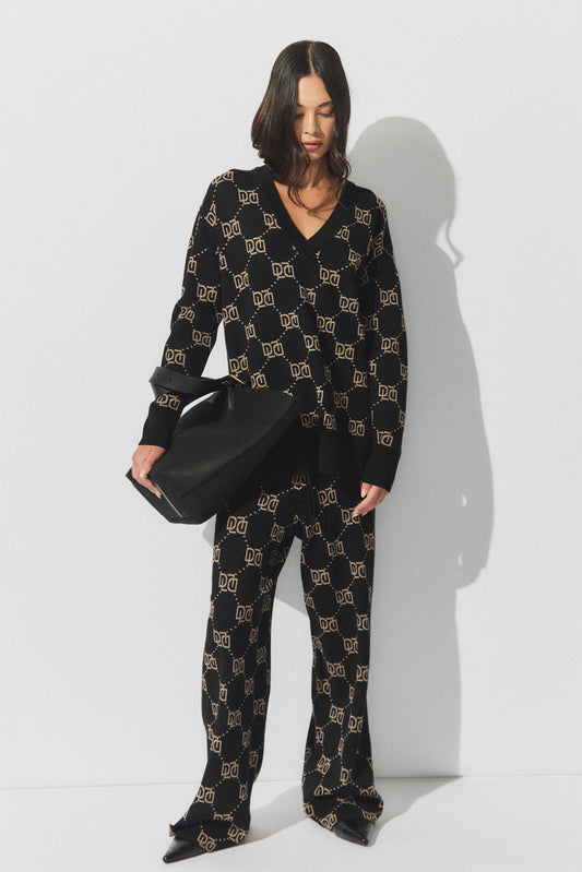 D-Luxe Monogram Knit Top