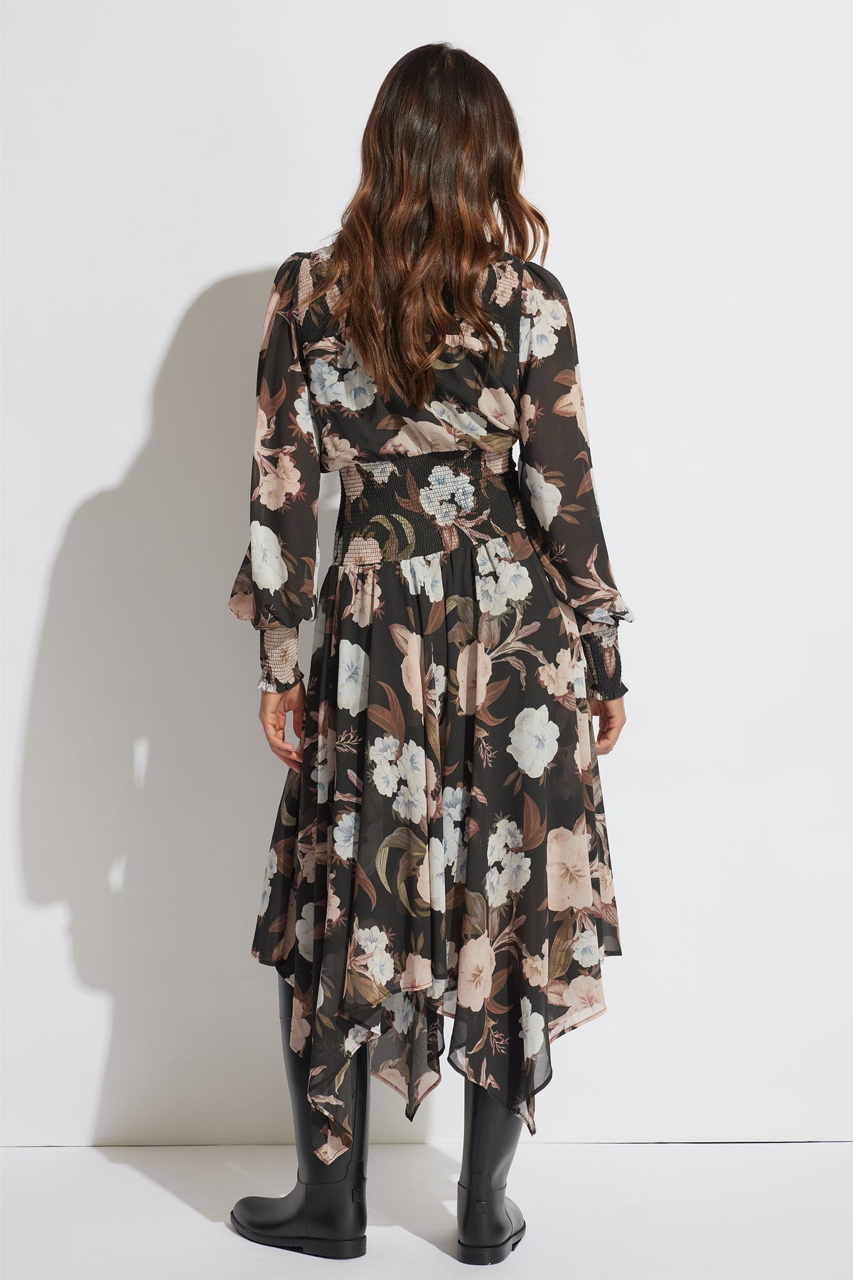 Camilla Shirred Midi Dress