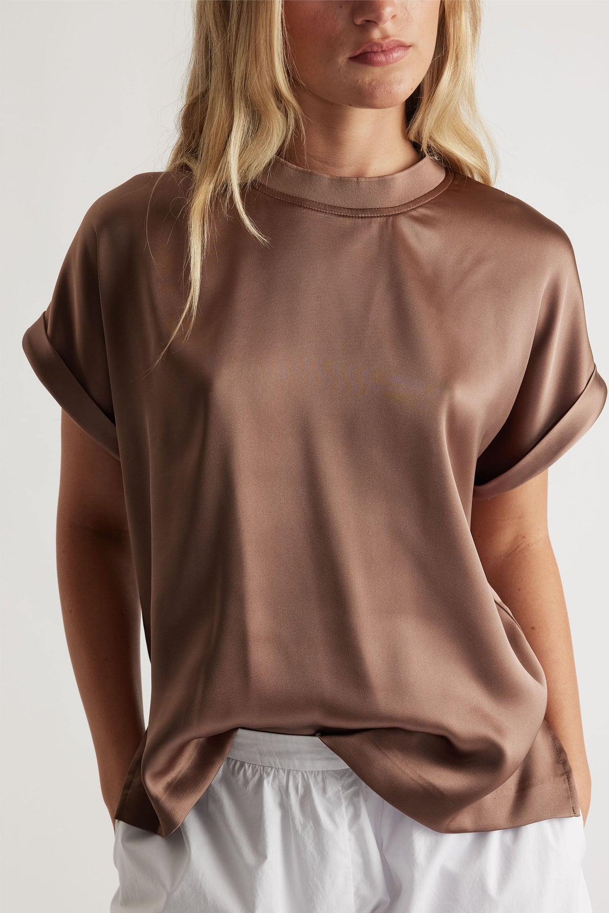 AnnMaree Satin Tee