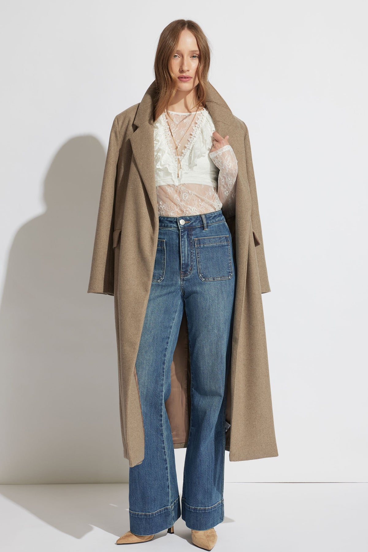 Megan Ruffle Lace Top