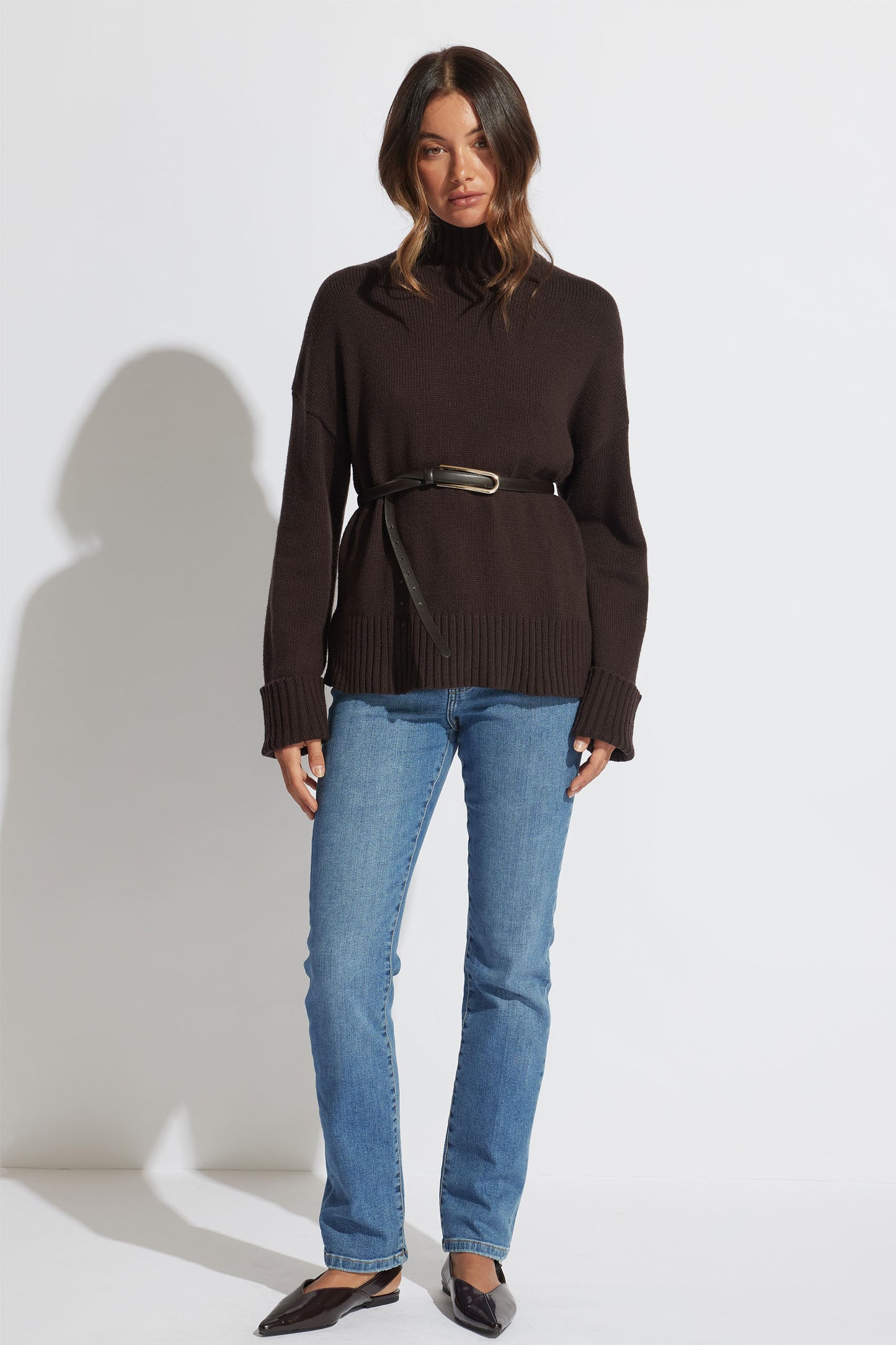 Bec High Neck Knit Jumper
