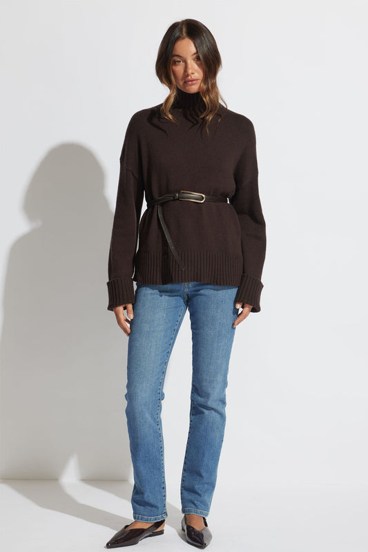 Bec High Neck Knit Jumper
