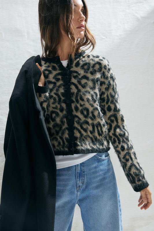 Taylor Animal Print Cardigan