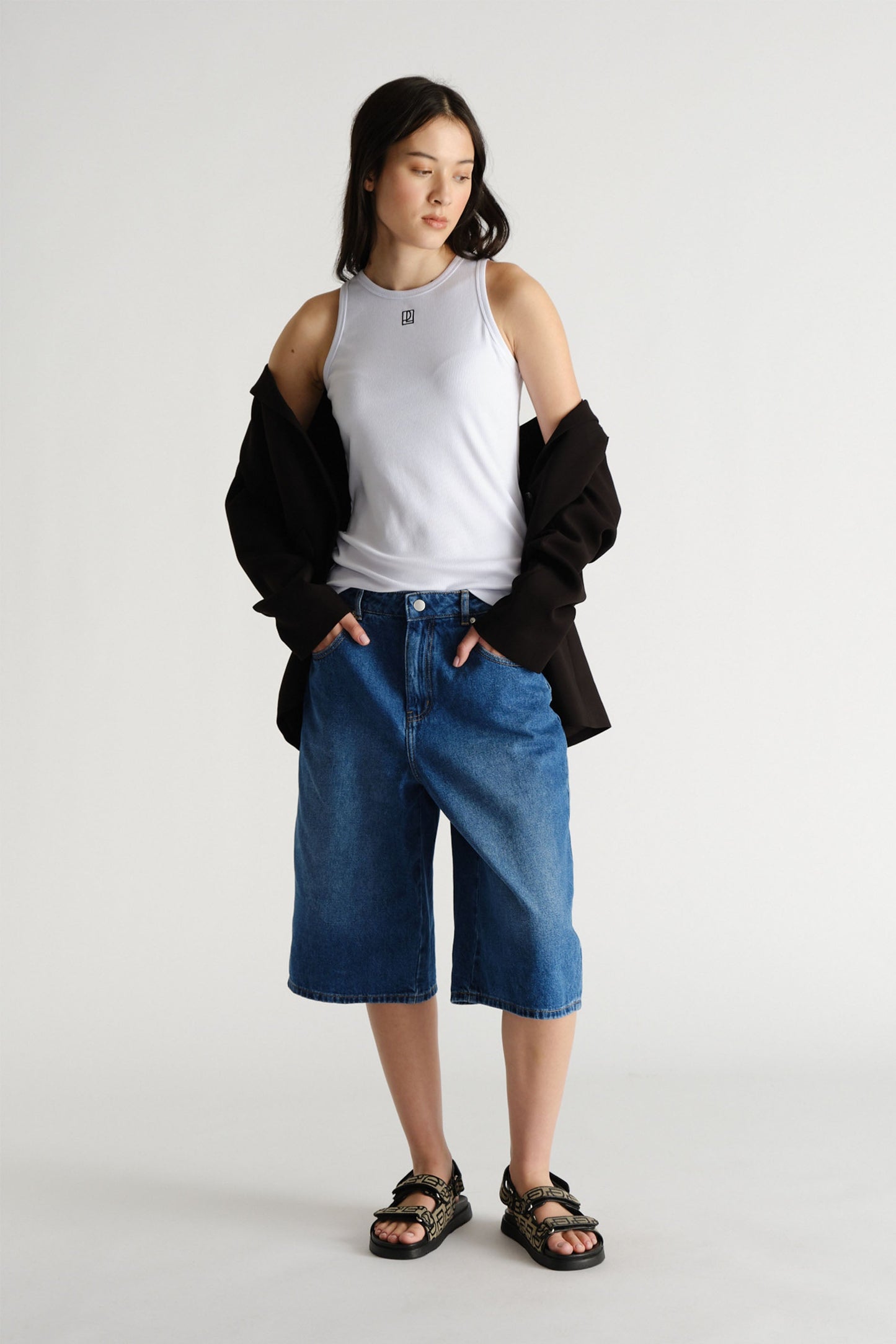 D-Luxe Longline Denim Short