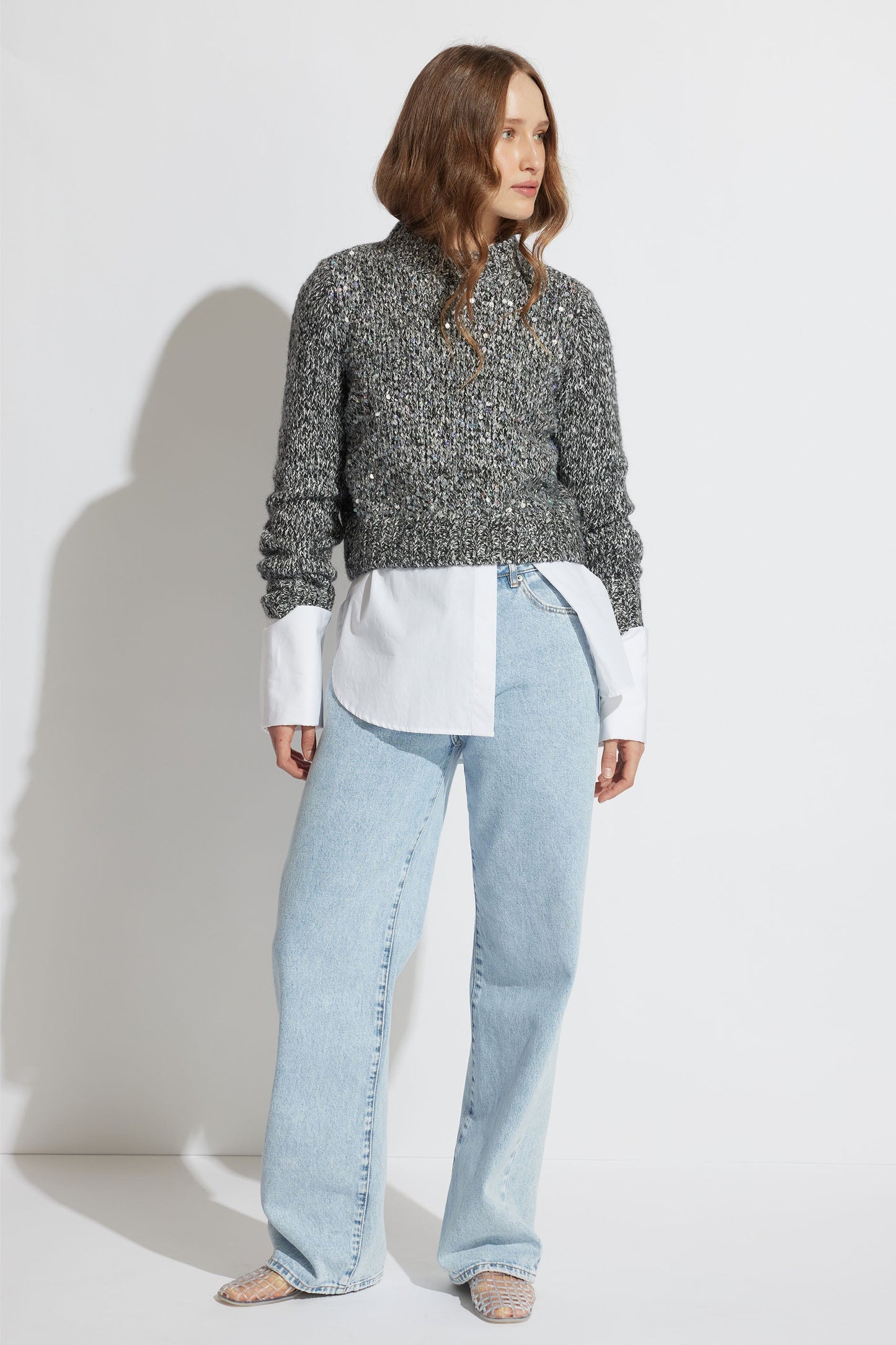 Lori Cropped Sequin Jumper