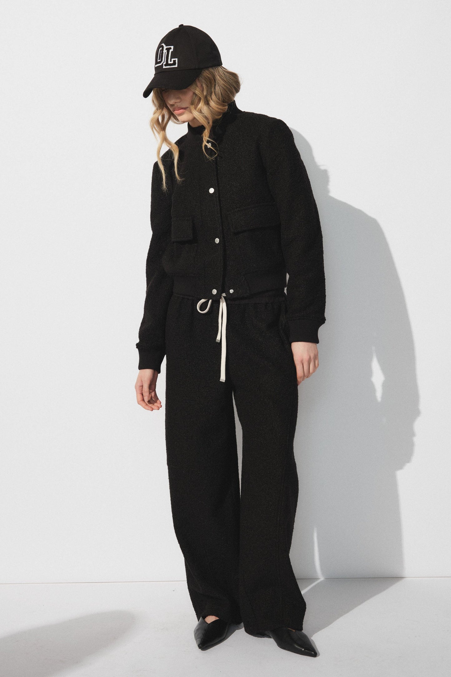 D-Luxe Boucle Barrel Leg Pant