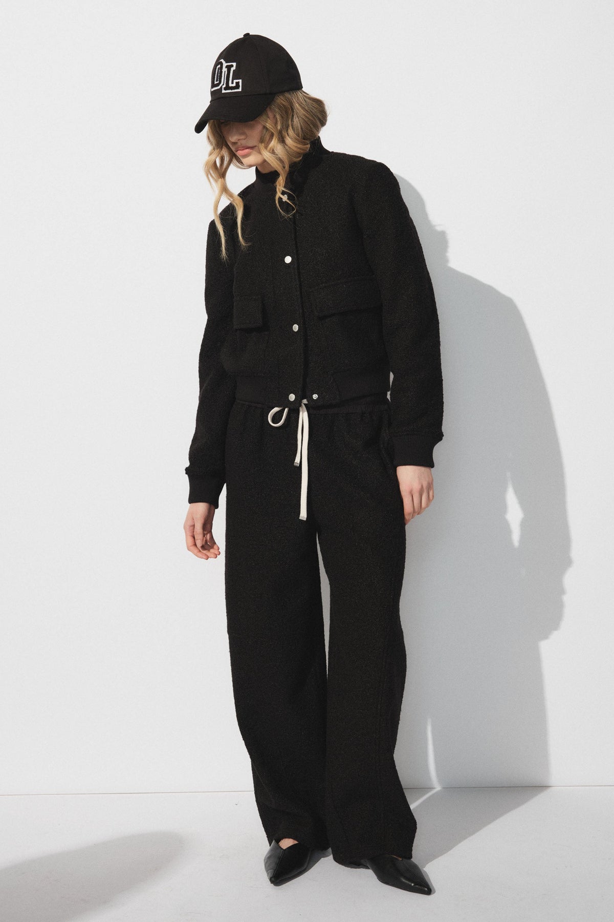 D-Luxe Boucle Barrel Leg Pant