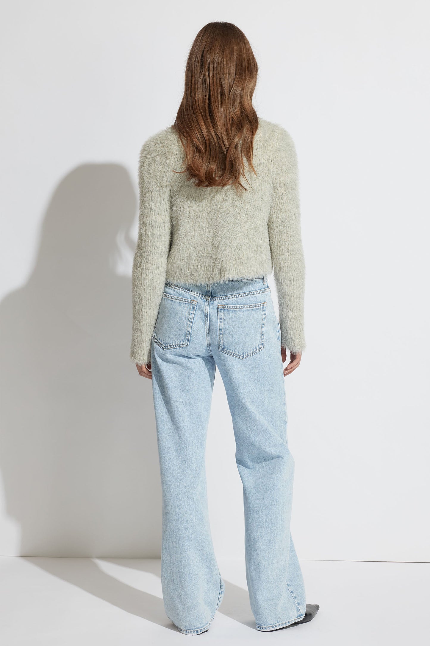 Celia Cropped Fluffy Cardigan