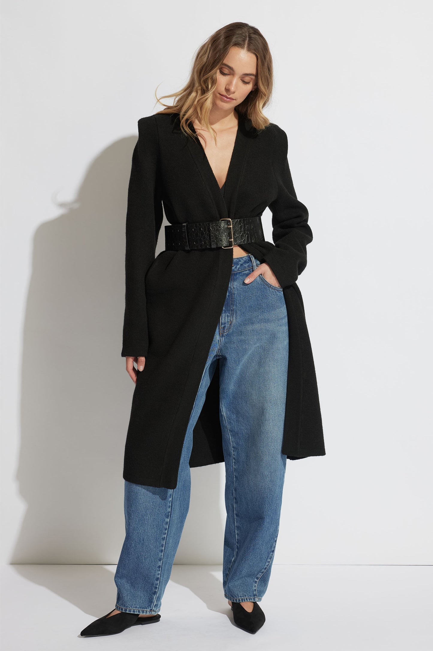 Shae Shoulder Pleat Cardigan