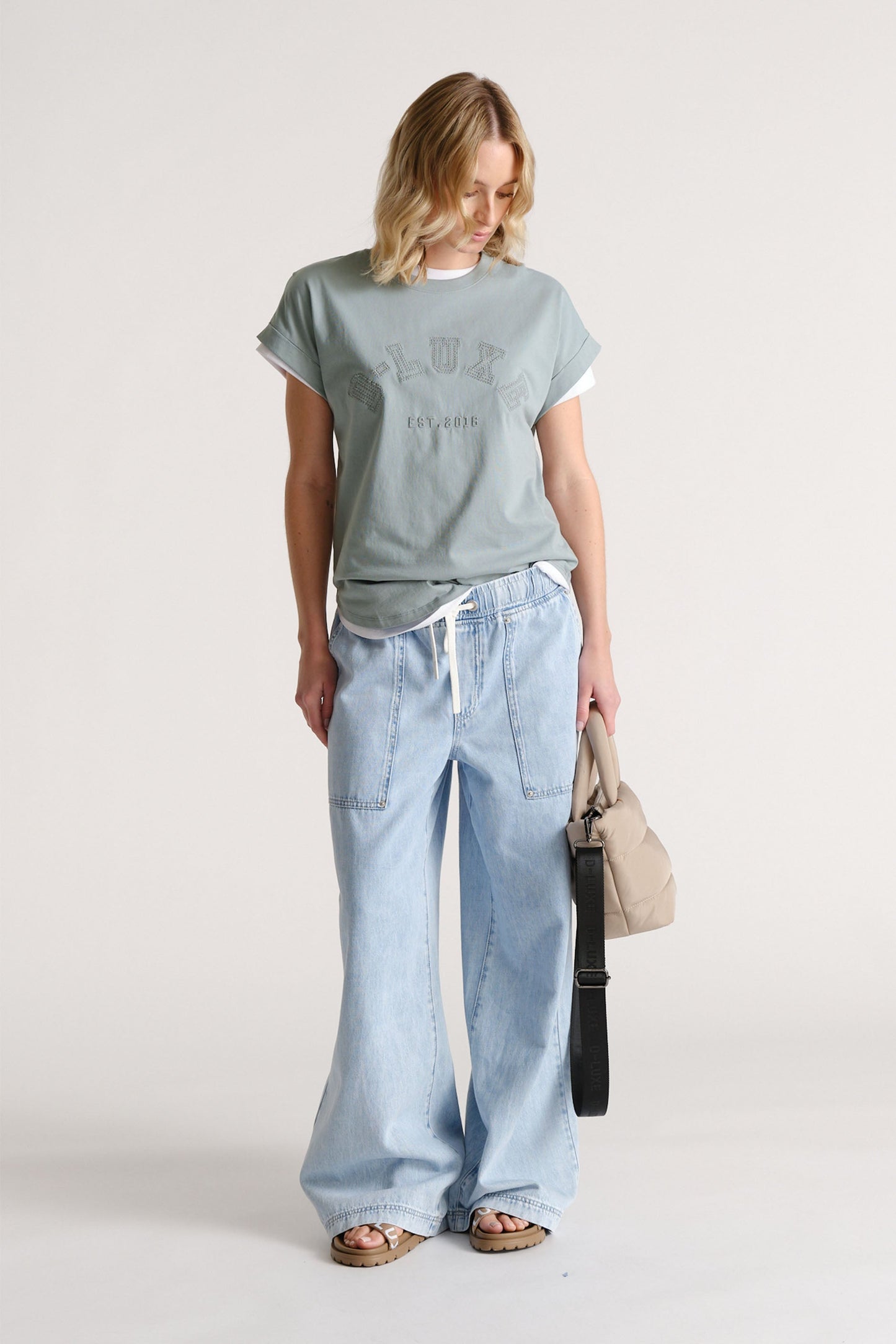 D-Luxe Collegiate Tonal Tee