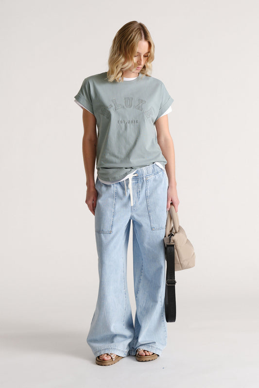 D-Luxe Collegiate Tonal Tee