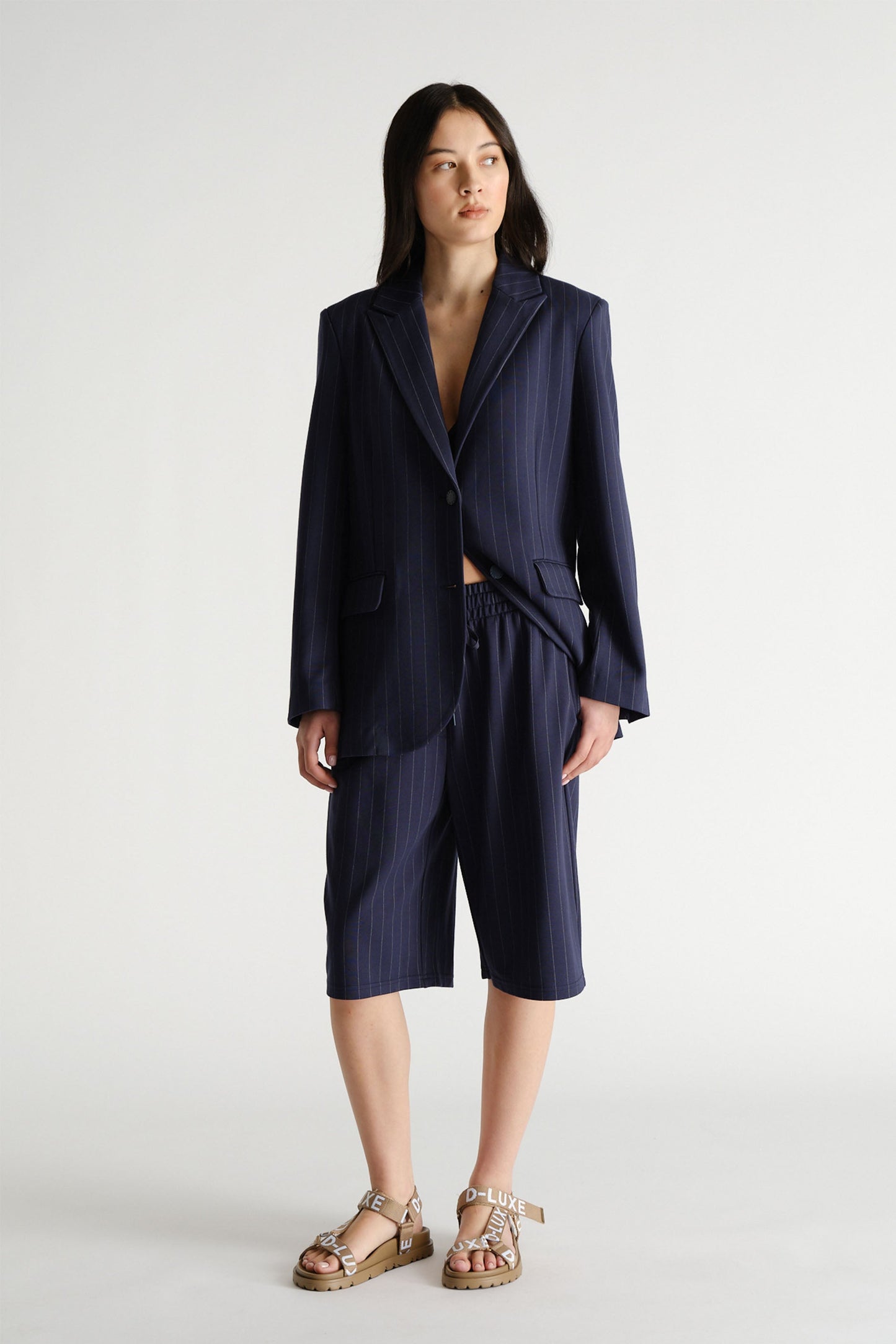 D-Luxe Pinstripe Blazer