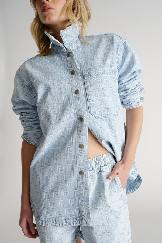 D-Luxe Denim Textured Shacket