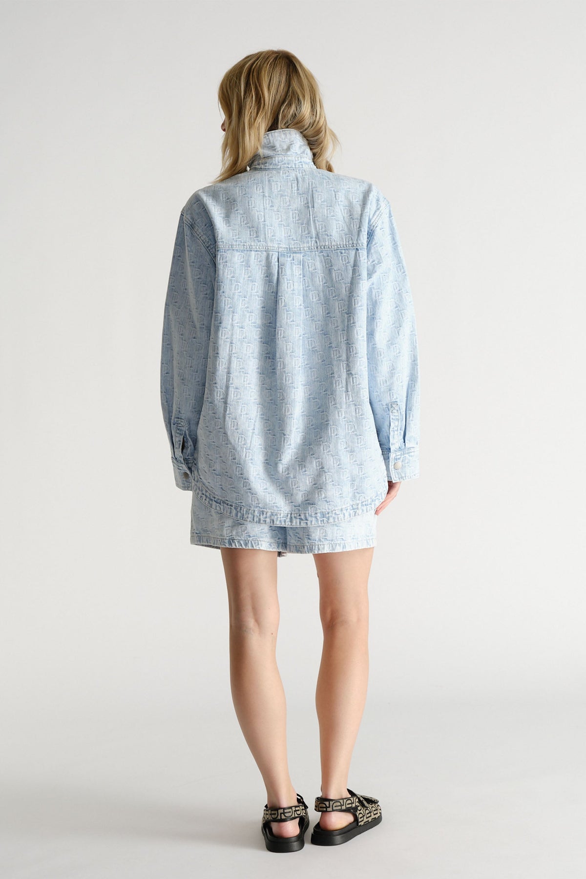D-Luxe Denim Textured Shacket