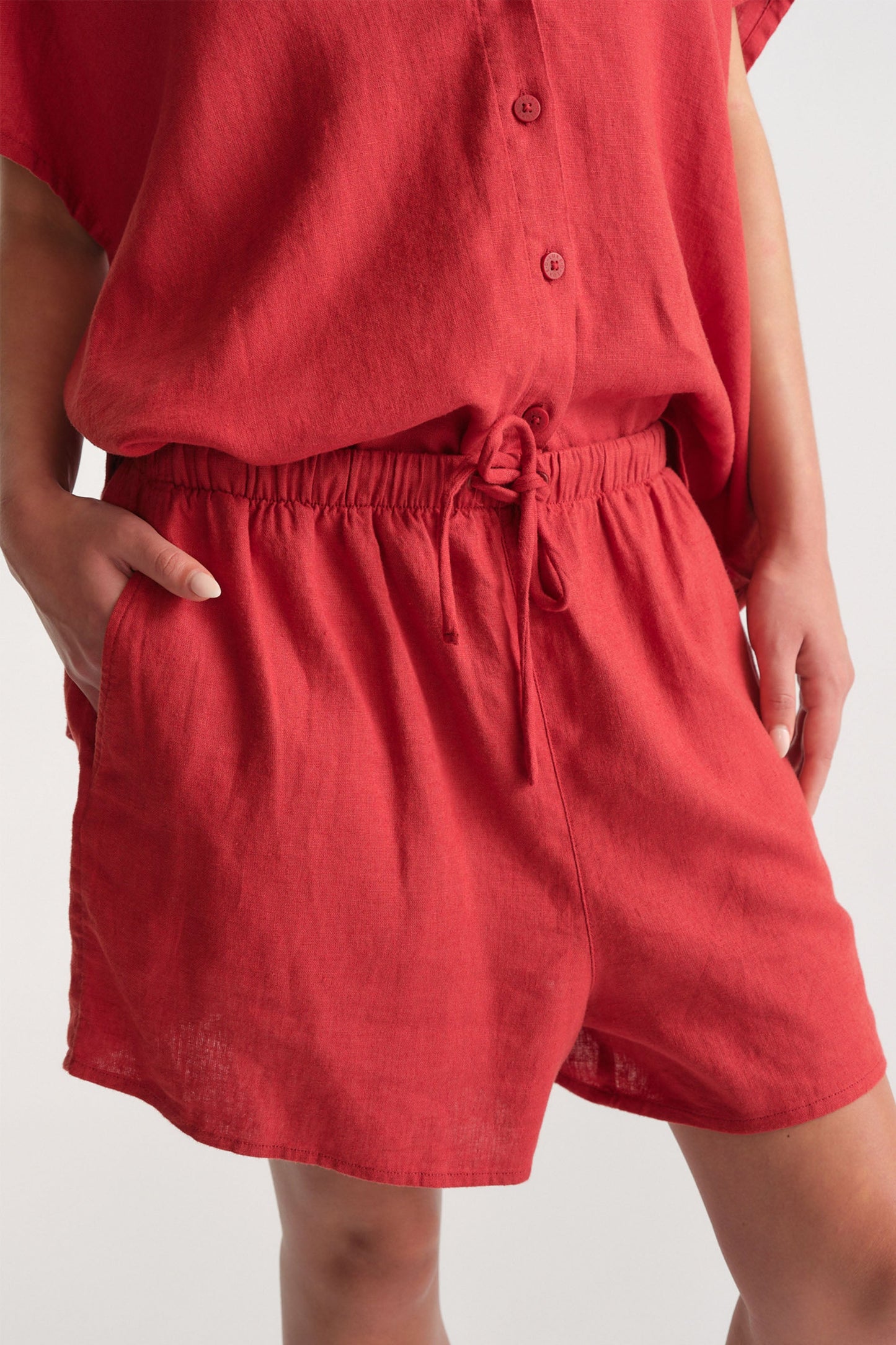 D-Luxe Linen Blend Flip Short