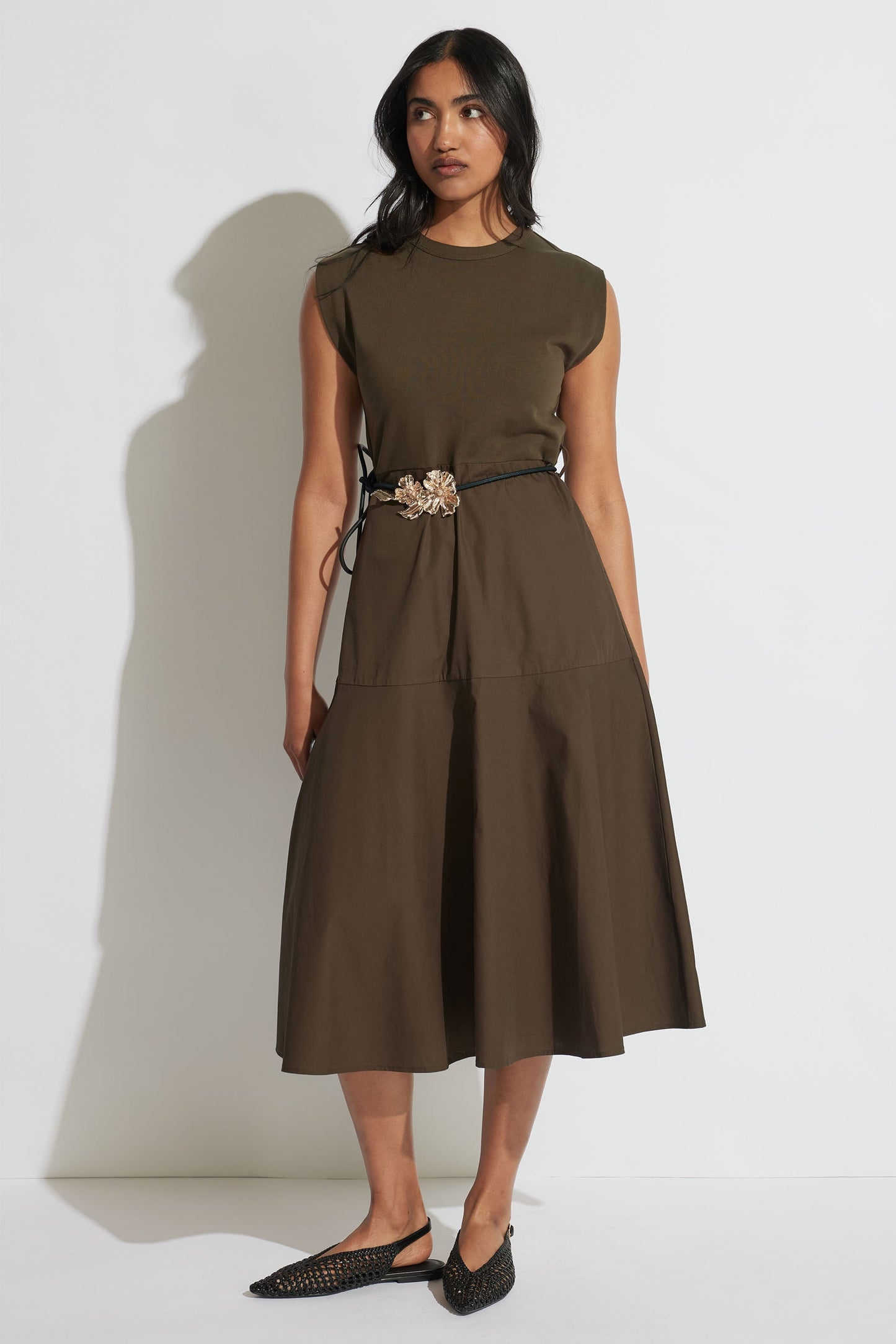Eden Spliced Midi Dress