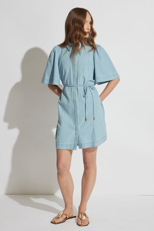 Luna Denim Mini Shirt Dress