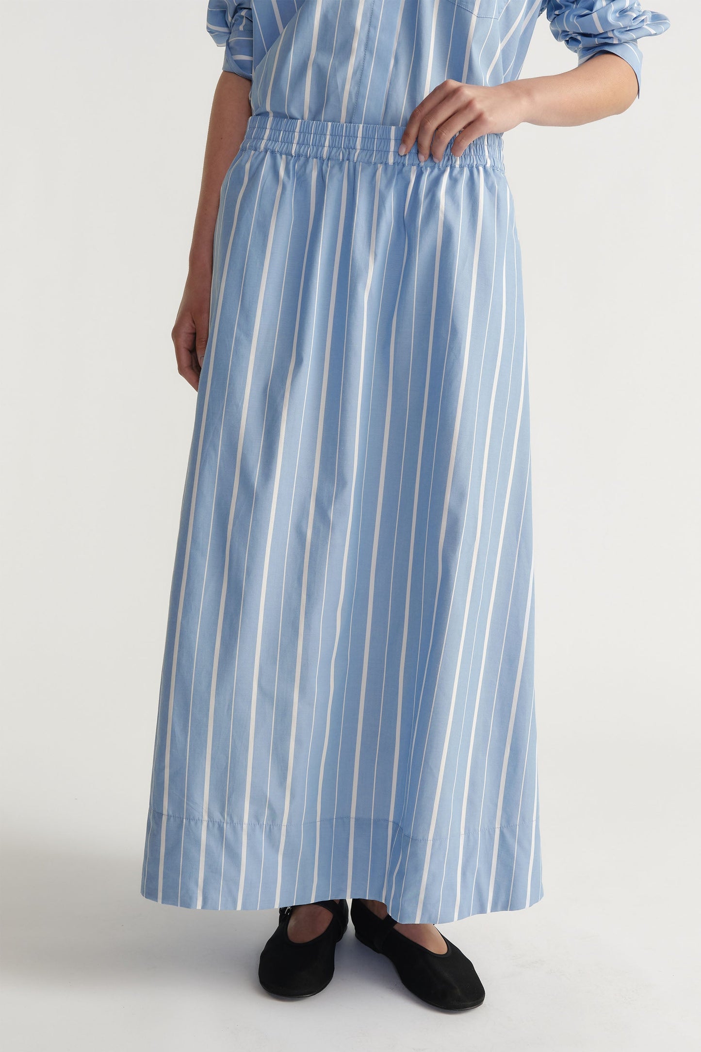 D-Luxe Poplin Stripe Skirt