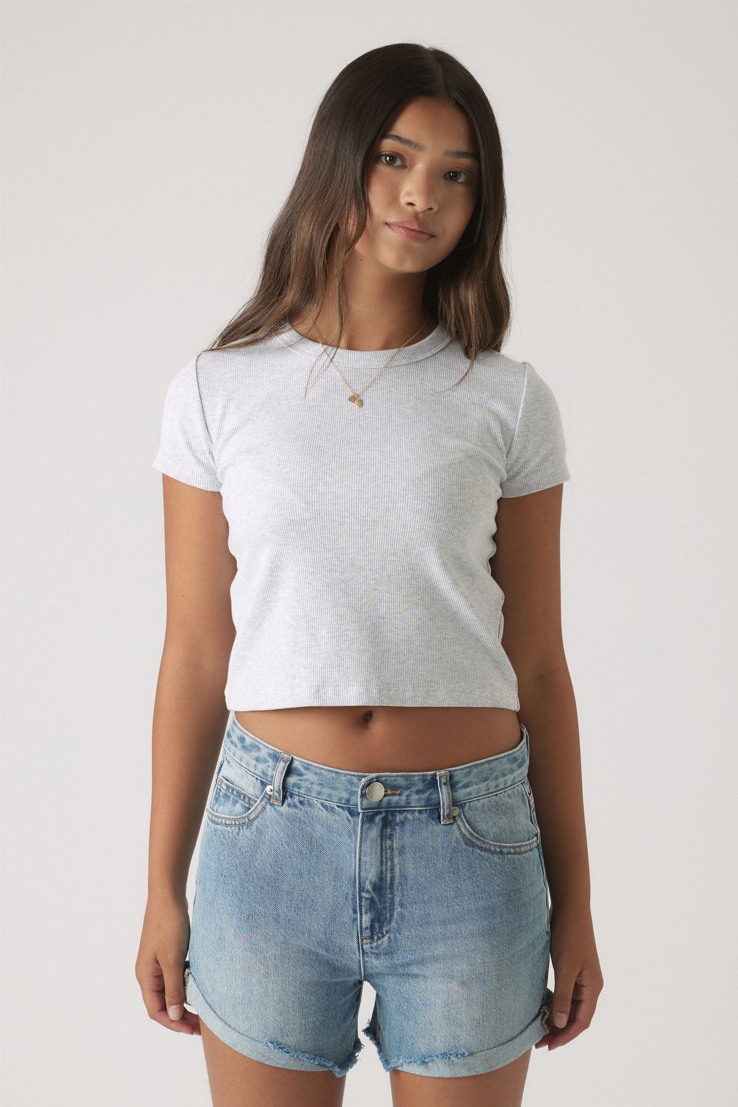 Girls Abbie Rolled Denim Short