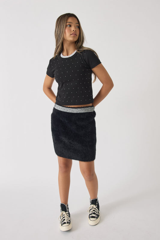 Girls Haylee Crystal Crop Tee