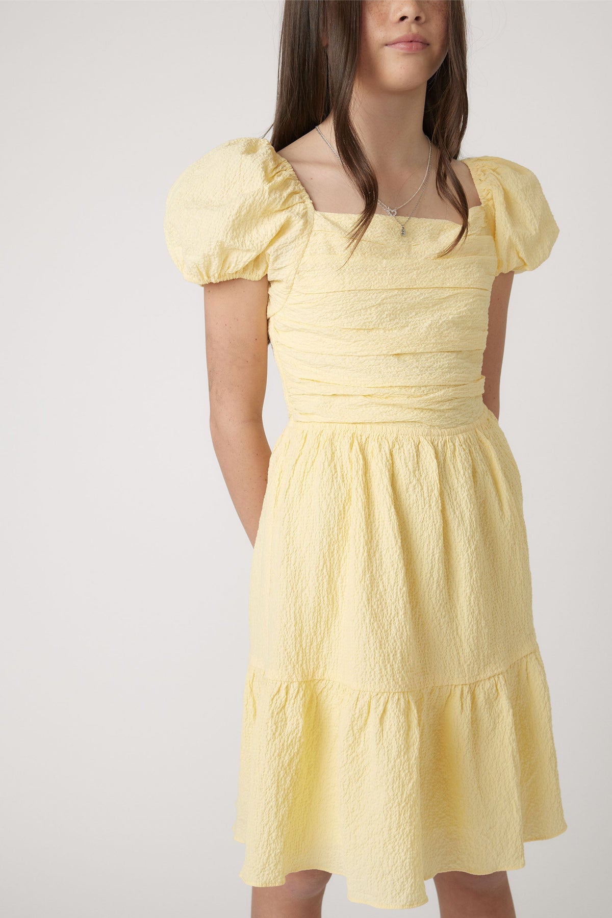 Girls Evie Textured Mini Dress