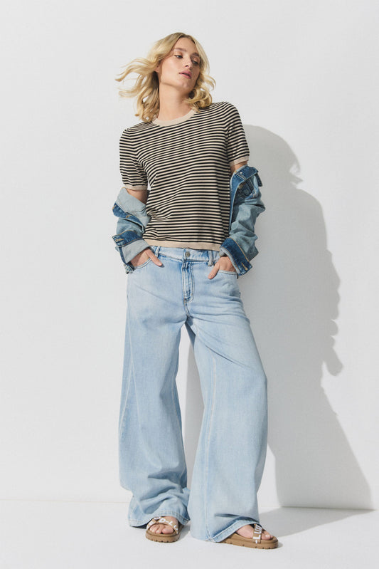 D-Luxe Stripe Knit Tee