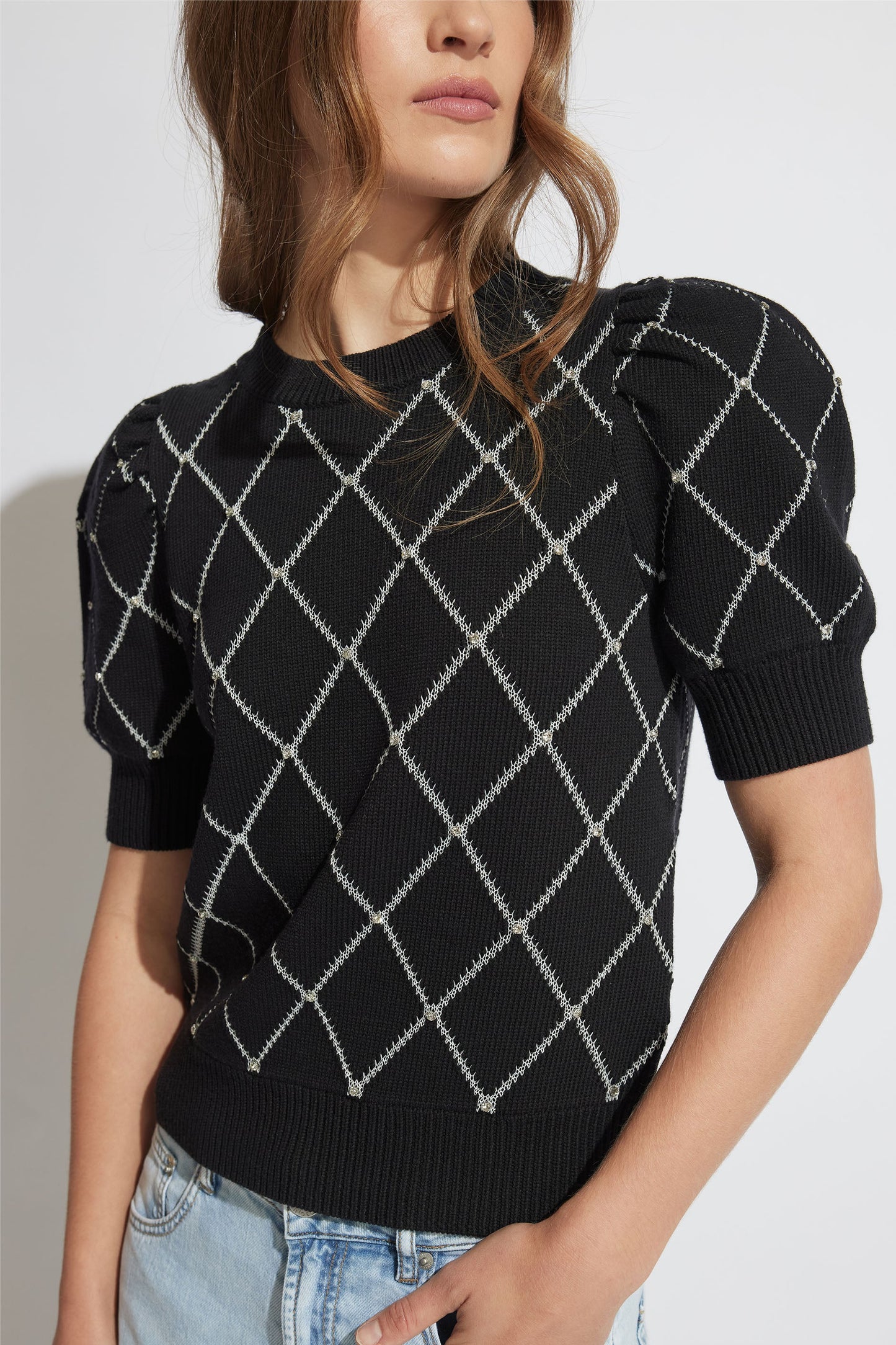 Sara Diamond Knit Top