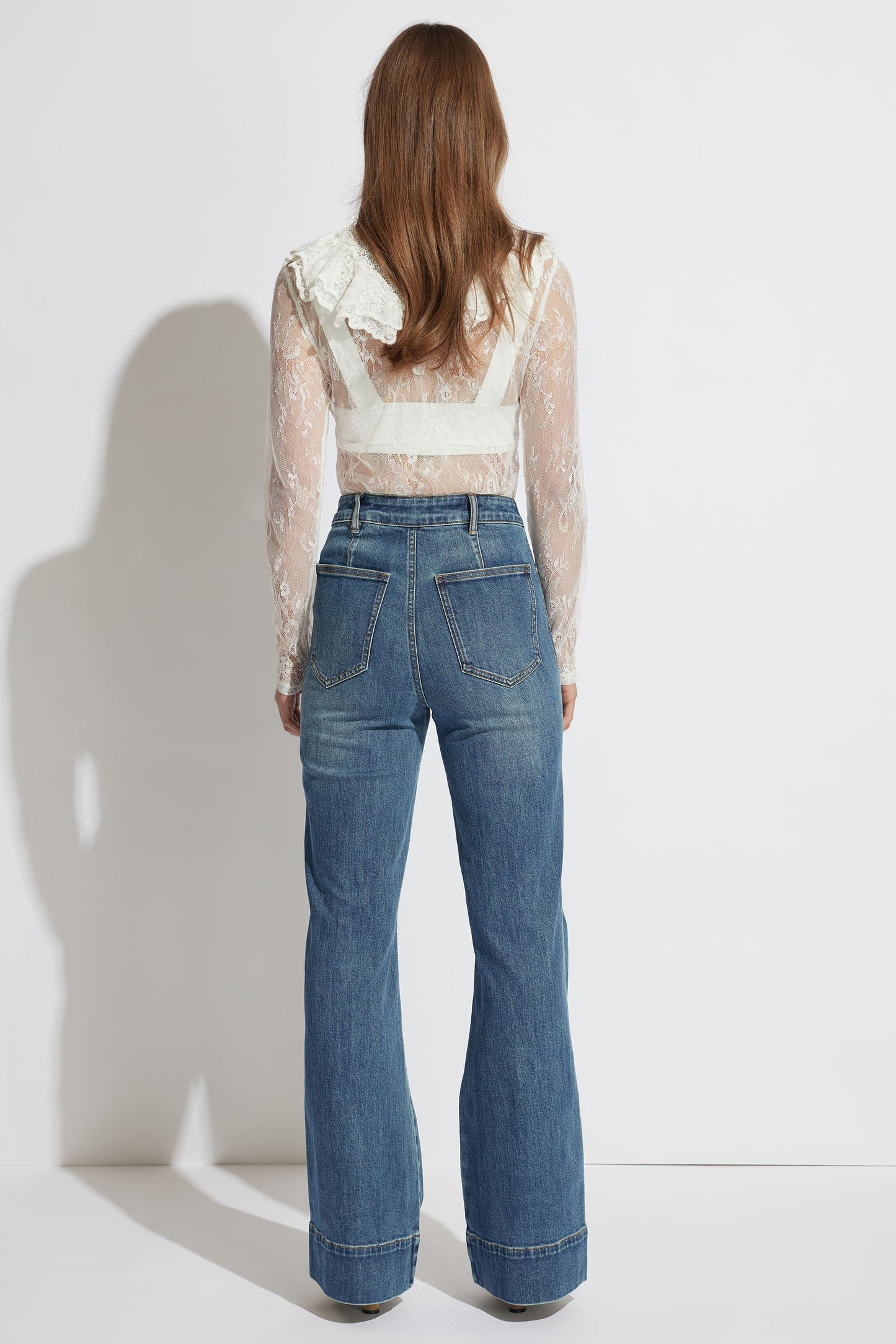 Megan Ruffle Lace Top