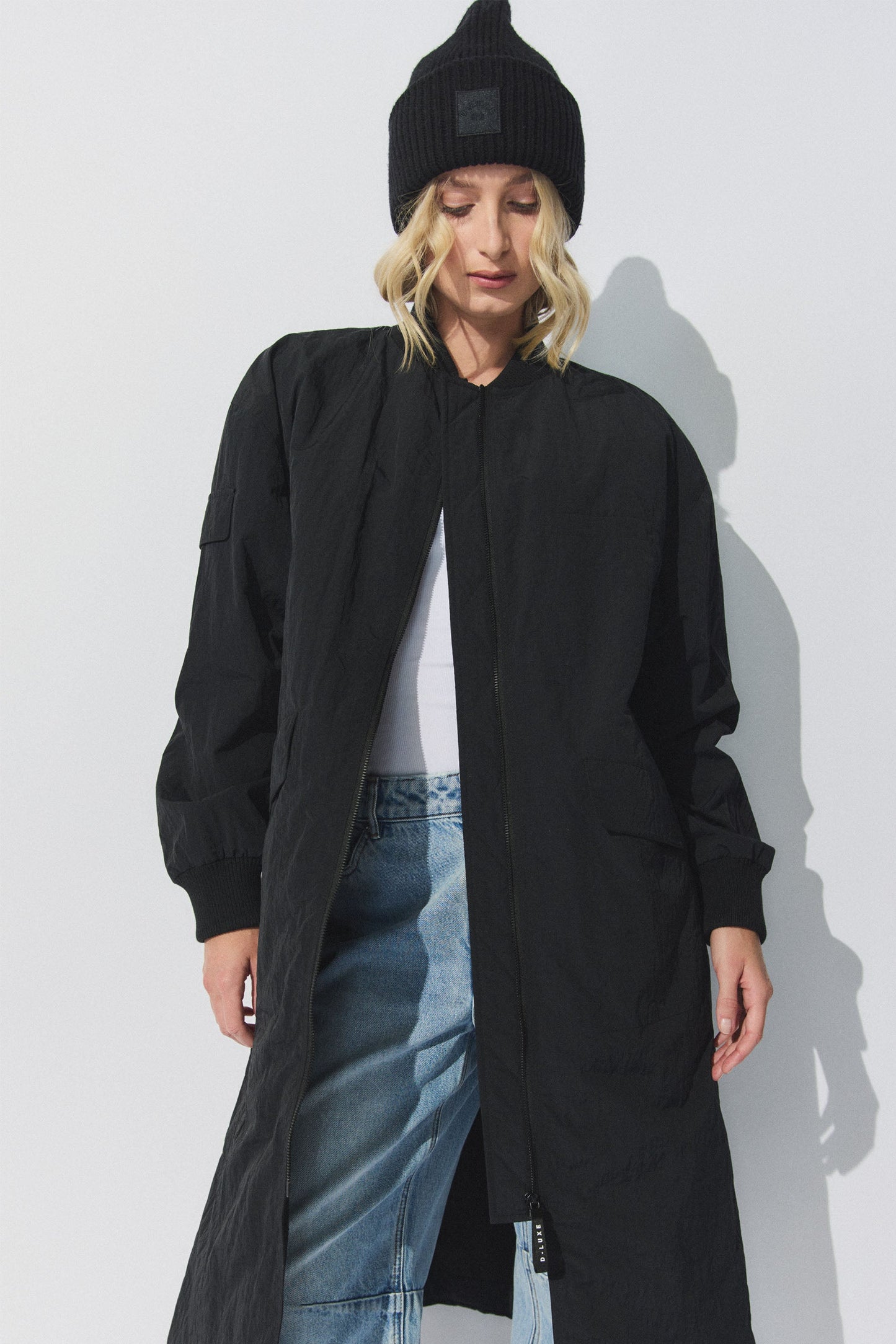 D-Luxe Longline Bomber Jacket