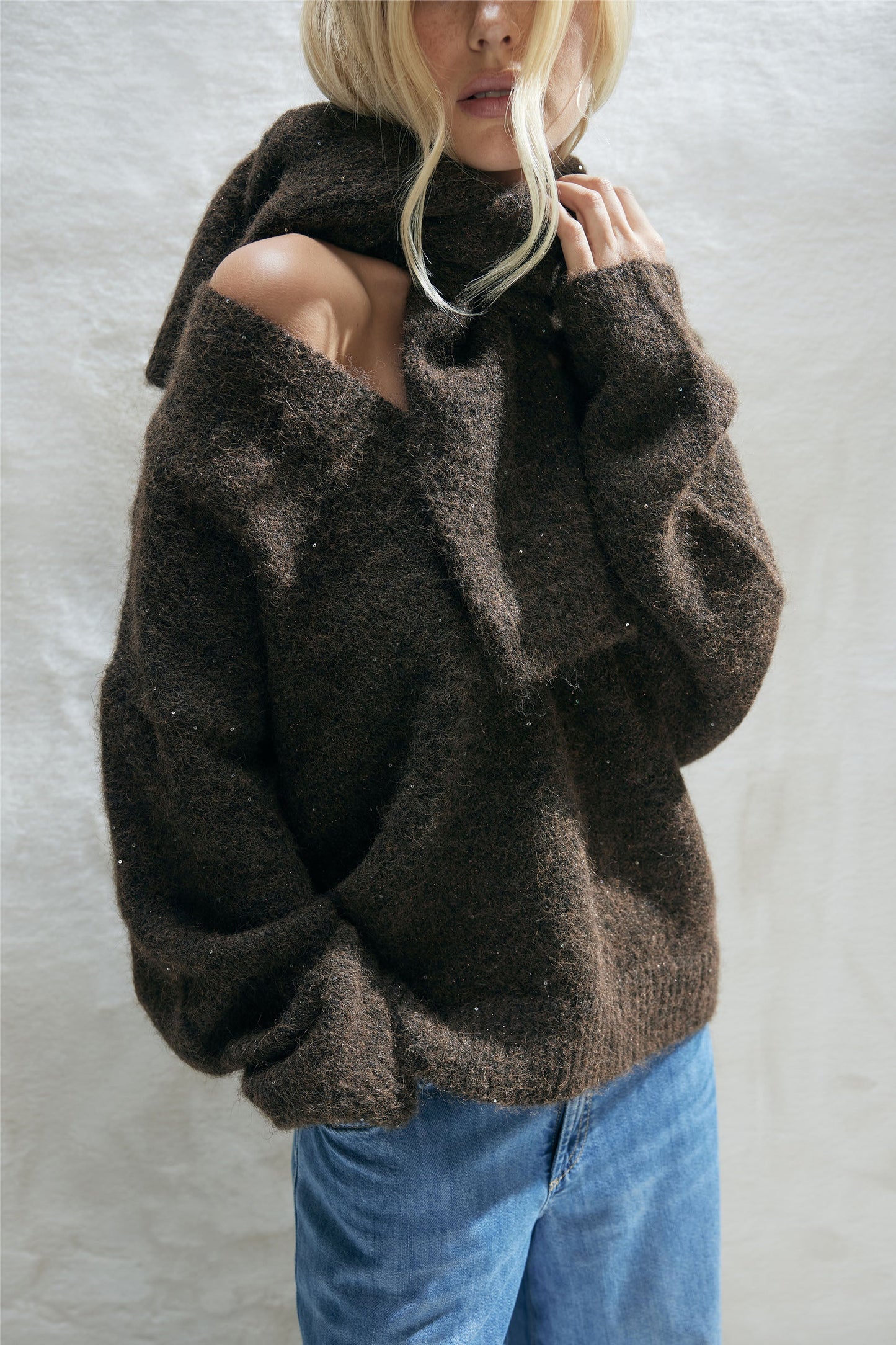 Isabel Sequin V Neck Jumper